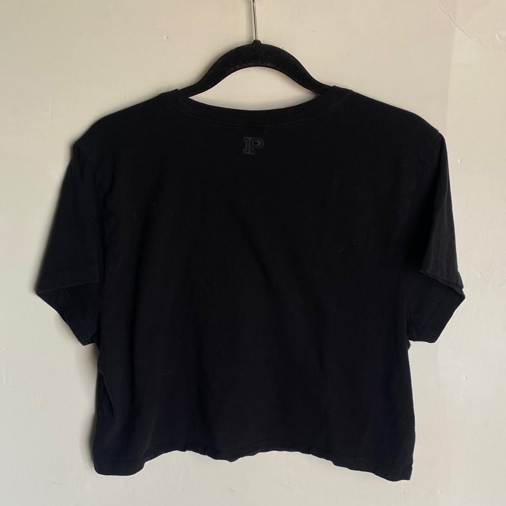 PINK Victoria's Secret Black Cropped Tee - Short Sleeve Crew - Picture 5 of 9